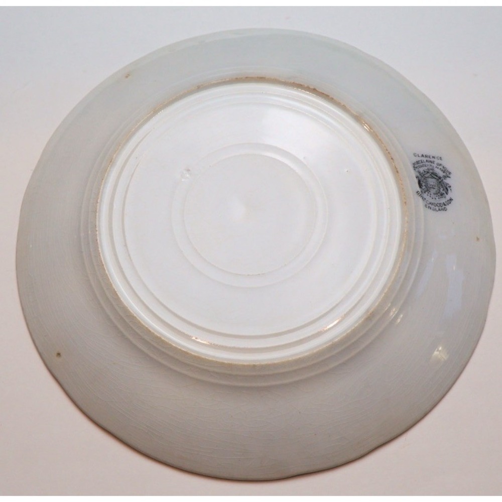 Antique Bridgwood & Son Clarence Opaque Transferware Plate Scalloped Edge - Picture 5 of 7